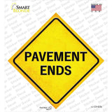 Pavement Ends Novelty Diamond Sticker Decal