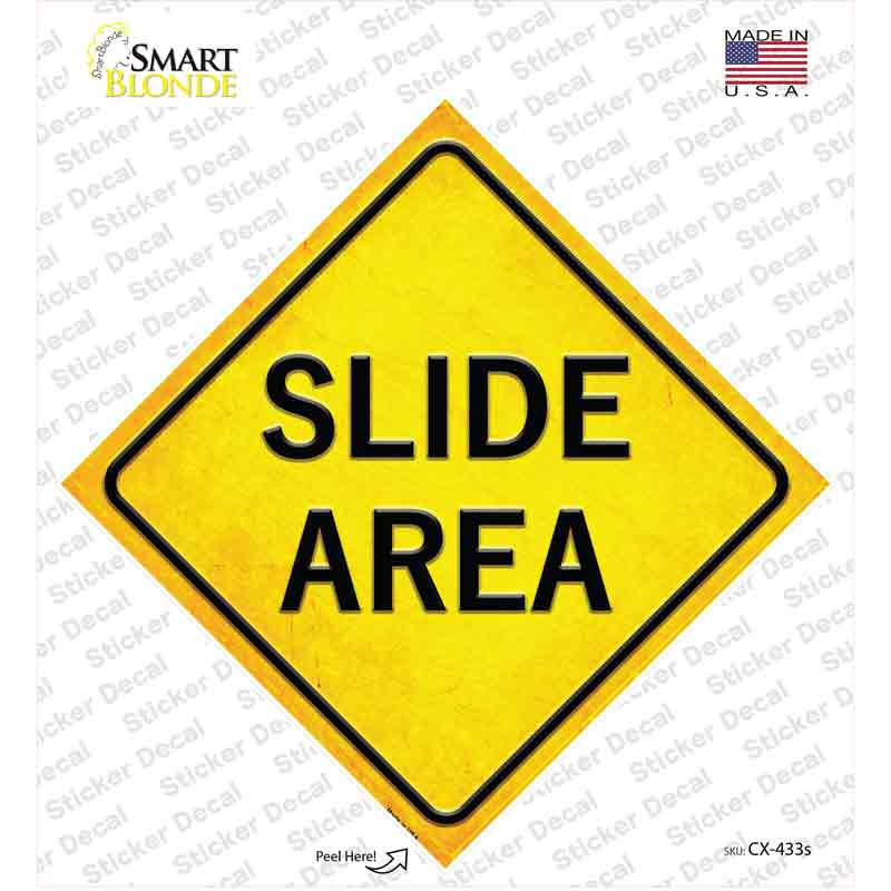 Slide Area Novelty Diamond Sticker Decal | Smart Blonde