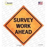 Survey Work Ahead Novelty Diamond Sticker Decal
