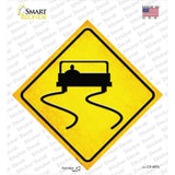 Slippery When Wet Car Novelty Diamond Sticker Decal