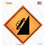 Steep Hill Ahead Novelty Diamond Sticker Decal