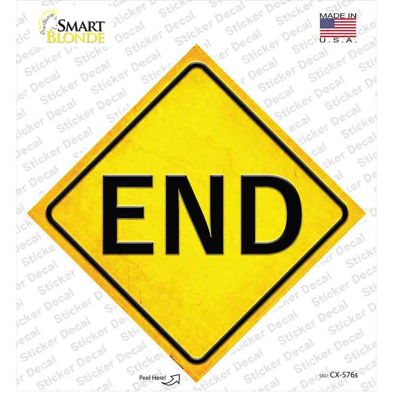 End Novelty Diamond Sticker Decal