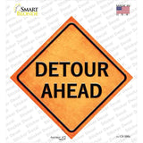 Detour Ahead Novelty Diamond Sticker Decal