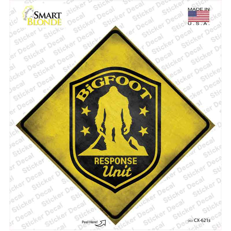 Bigfoot Response Unit Novelty Diamond Sticker Decal Small