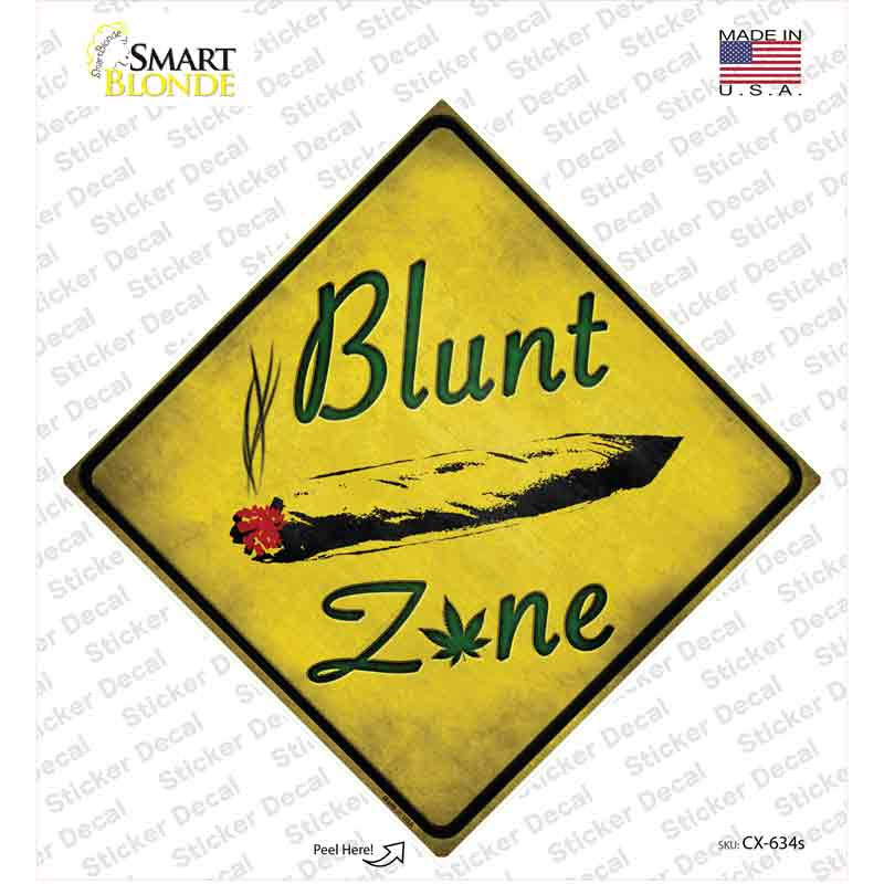 Blunt Zone Novelty Diamond Sticker Decal Small