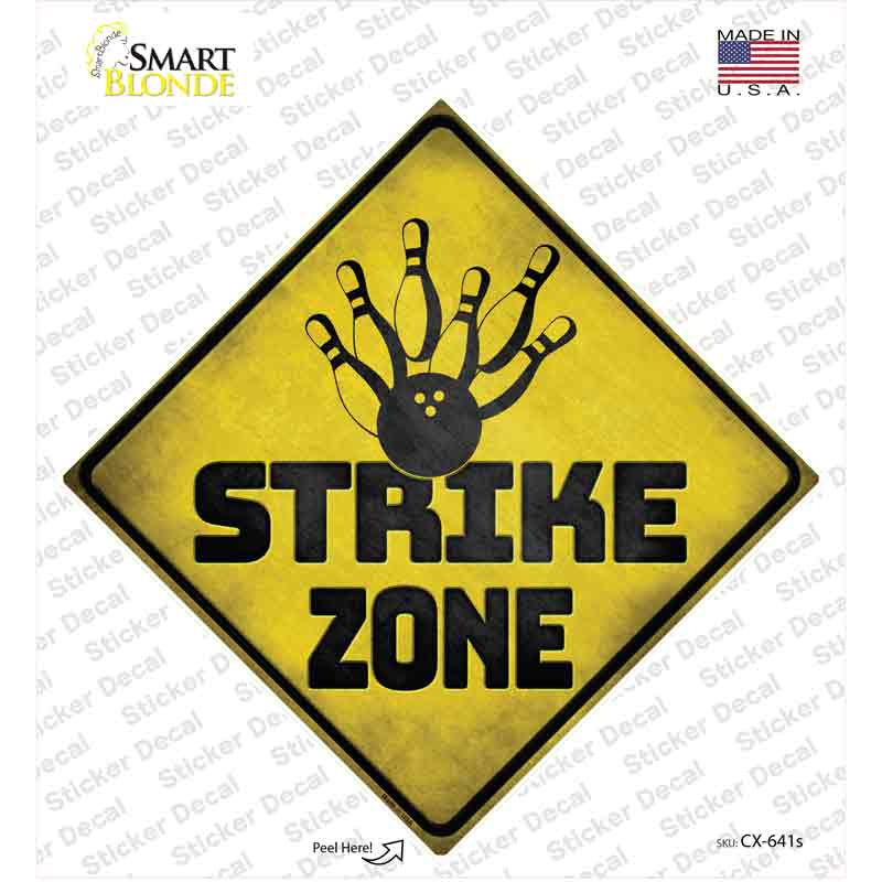Strike Bowling Zone Novelty Diamond Sticker Decal