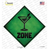 Martini Zone Green Novelty Diamond Sticker Decal
