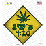 Its 420 Pot Leaf Novelty Diamond Sticker Decal Small