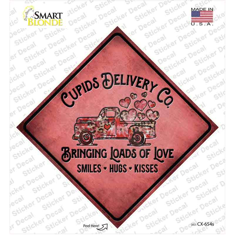 Cupids Delivery Co Novelty Diamond Sticker Decal Small