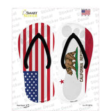 USA|California Flag Novelty Flip Flops Sticker Decal Small