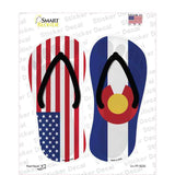 USA|Colorado Flag Novelty Flip Flops Sticker Decal Small