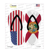 USA|Florida Flag Novelty Flip Flops Sticker Decal Small