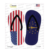 USA|Indiana Flag Novelty Flip Flops Sticker Decal Small