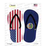 USA|Kansas Flag Novelty Flip Flops Sticker Decal Small