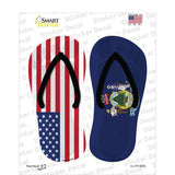 USA|Maine Flag Novelty Flip Flops Sticker Decal Small