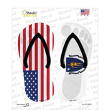 USA|Massachusetts Flag Novelty Flip Flops Sticker Decal Small