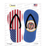 USA|Minnesota Flag Novelty Flip Flops Sticker Decal Small