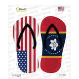 USA|Mississippi Flag Novelty Flip Flops Sticker Decal Small