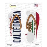 California|CA Flag Novelty Flip Flops Sticker Decal Small