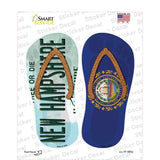 New Hampshire|NH Flag Novelty Flip Flops Sticker Decal Small