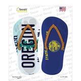 Oregon|OR Flag Novelty Flip Flops Sticker Decal Small