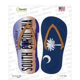 South Carolina|SC Flag Novelty Flip Flops Sticker Decal Small