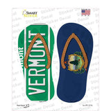 Vermont|VT Flag Novelty Flip Flops Sticker Decal Small