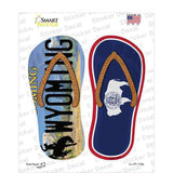 Wyoming|WY Flag Novelty Flip Flops Sticker Decal Small