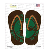 He Doesnt Believe in You Either Novelty Flip Flops Sticker Decal Small