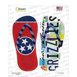 TN Flag|Grizzlies Strip Art Novelty Flip Flops Sticker Decal Small