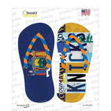 NY Flag|Knicks Strip Art Novelty Flip Flops Sticker Decal Small