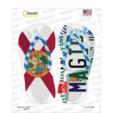 FL Flag|Magic Strip Art Novelty Flip Flops Sticker Decal Small