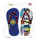 OR Flag|Blazers Strip Art Novelty Flip Flops Sticker Decal Small