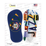 UT Flag|Jazz Strip Art Novelty Flip Flops Sticker Decal Small