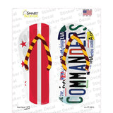 DC Flag|Commanders Strip Art Novelty Flip Flops Sticker Decal Small