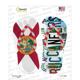 FL Flag|Buccaneers Strip Art Novelty Flip Flops Sticker Decal Small