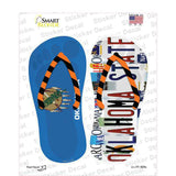 OK Flag|Oklahoma State Strip Art Novelty Flip Flops Sticker Decal Small