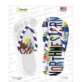 IL Flag|Northwestern Strip Art Novelty Flip Flops Sticker Decal Small