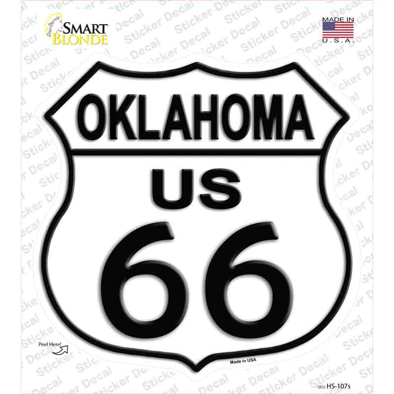 Oklahoma Route 66 Novelty Highway Shield Sticker Decal Small