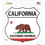 California Flag Novelty Highway Shield Sticker Decal Small