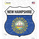 New Hampshire Flag Novelty Highway Shield Sticker Decal Small