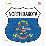 North Dakota Flag Novelty Highway Shield Sticker Decal Small