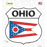 Ohio Flag Novelty Highway Shield Sticker Decal Small