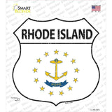 Rhode Island Flag Novelty Highway Shield Sticker Decal Small