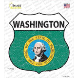 Washington Flag Novelty Highway Shield Sticker Decal Small