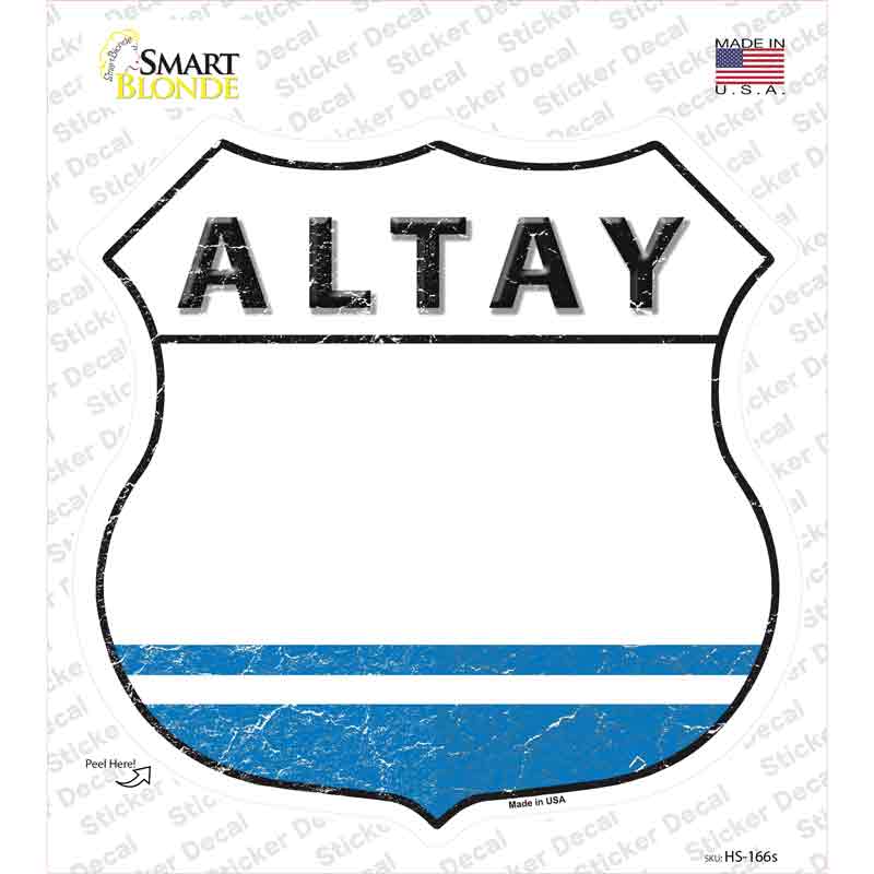 Altay Flag Novelty Highway Shield Sticker Decal Small