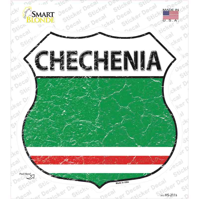 Chechenia Flag Novelty Highway Shield Sticker Decal