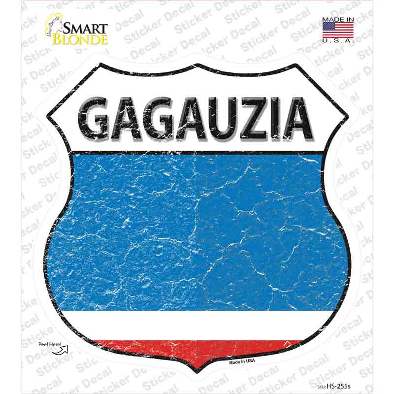 Gagauzia Flag Novelty Highway Shield Sticker Decal Small