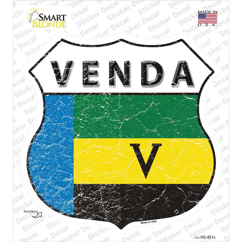 Venda Flag Novelty Highway Shield Sticker Decal Small