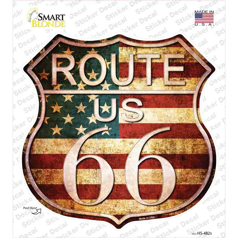 Route 66 American Vintage Novelty Highway Shield Sticker Decal Small